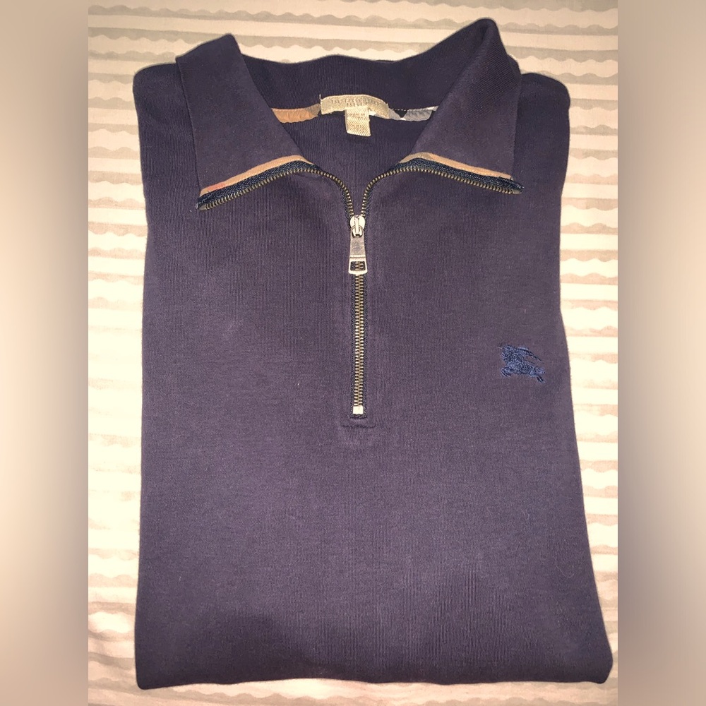 Men Burberry Brit  Sweater Navy Blue XXL